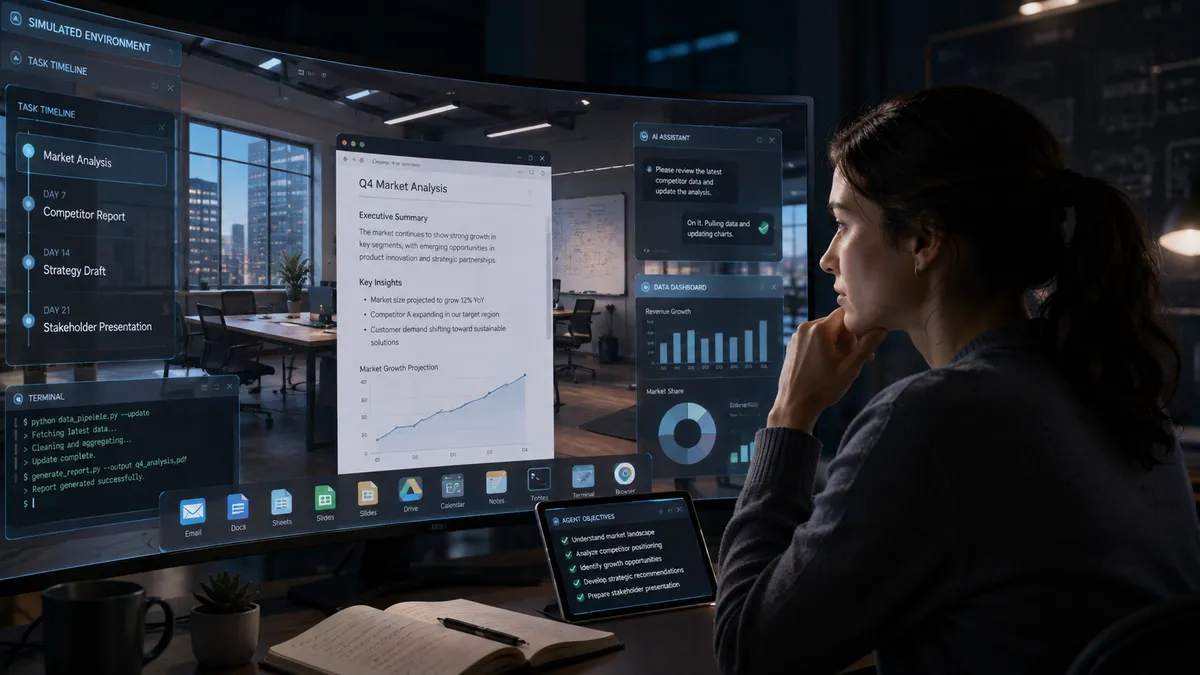 Researchers Build Synthetic Digital Worlds to Train AI Agents for Months-Long Professional Work
